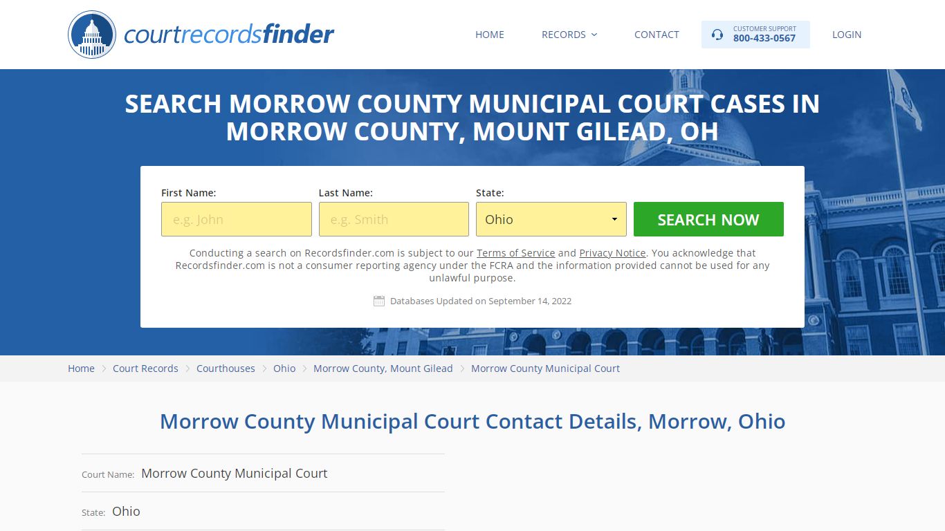 Morrow County Municipal Court Case Search - RecordsFinder